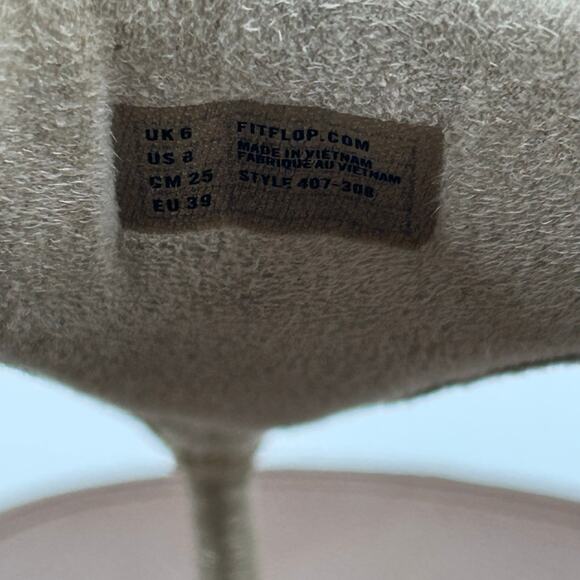 Womens Gold Metallic FitFlop Chunky Platform Slip On Thong Sandals Sz 8M 407-308 - Picture 5 of 7